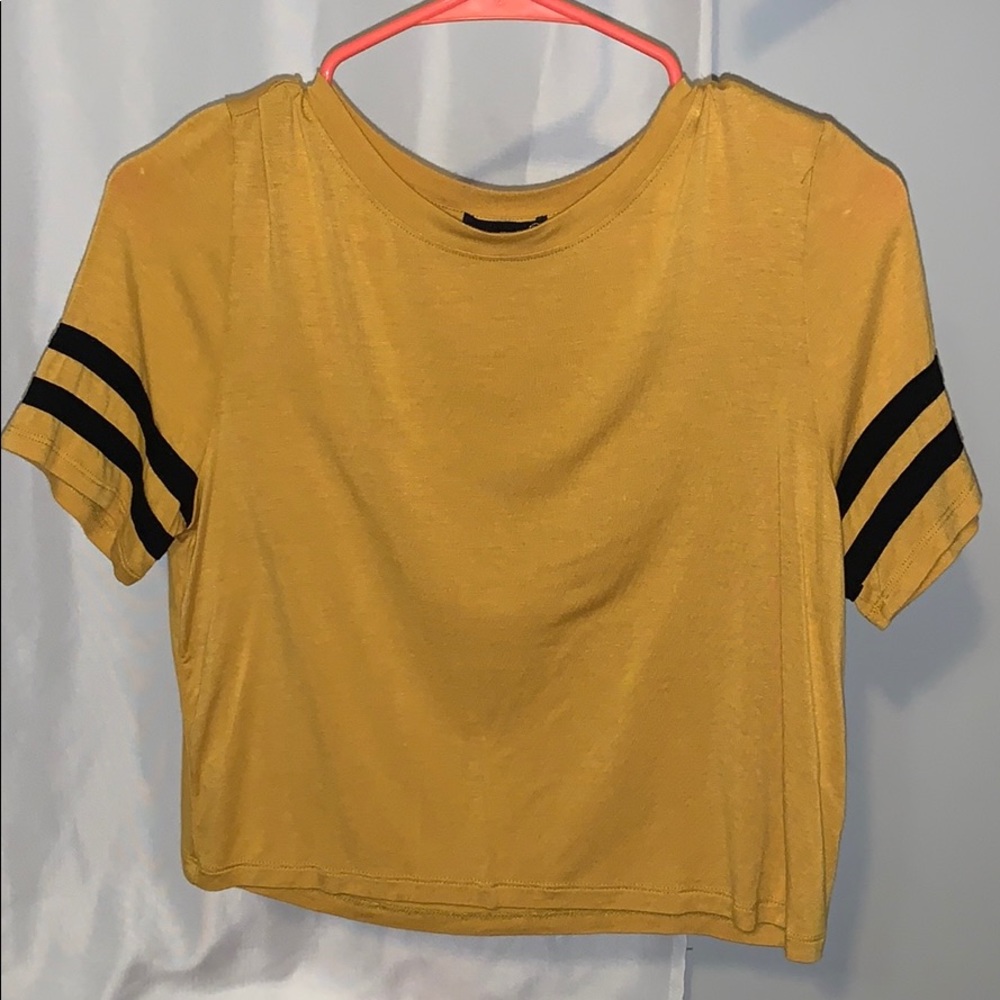 yellow crop top